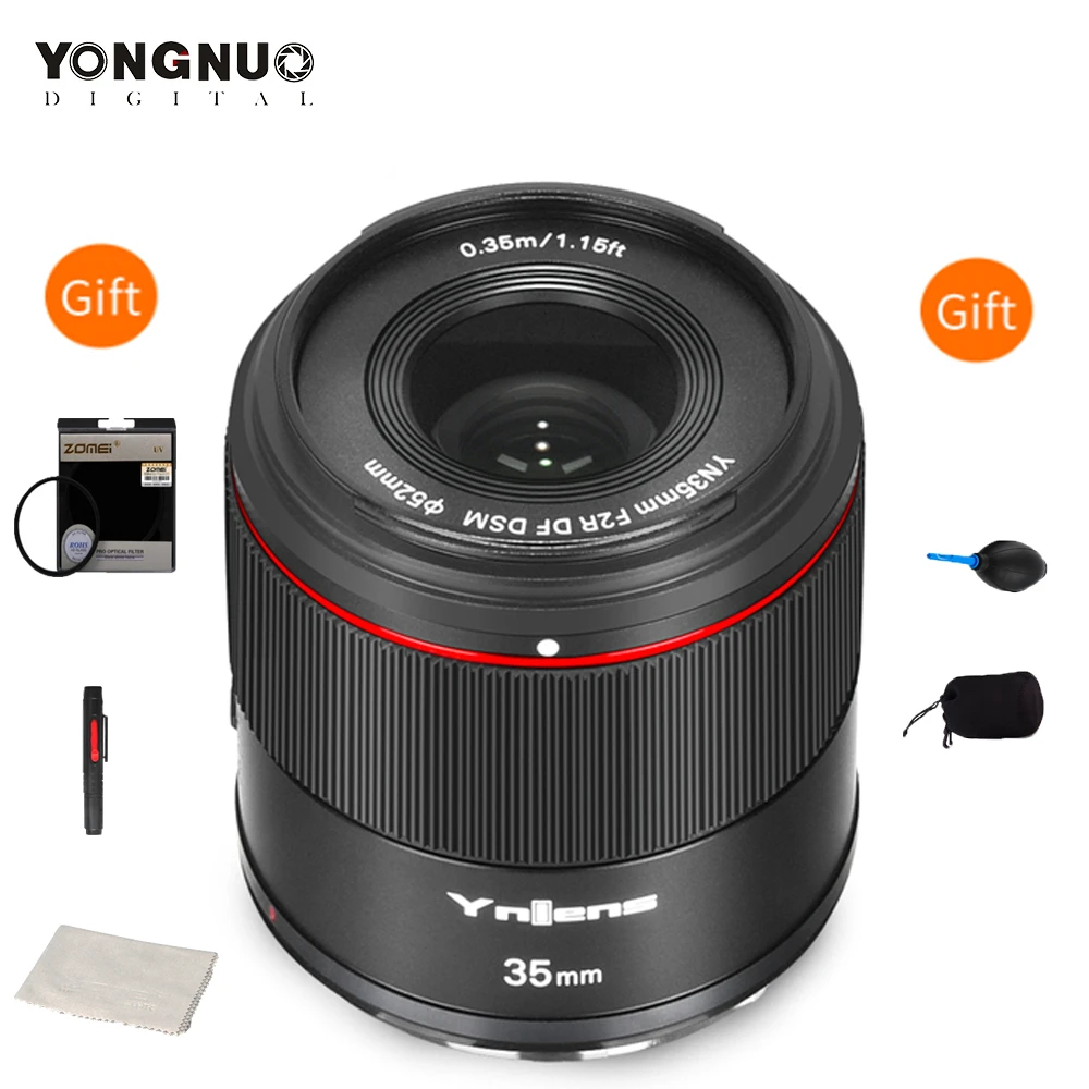 Yongnuo Yn35mm F2r Df Dsm Lens Af/mf 35mm F2 Full Frame Large Aperture ...