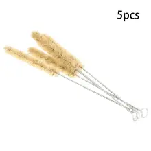 Многоразовая щетка для теста на свиньи волосы, металлическая ручка, лабораторная кисть для чистки, 22 см, длинная соломинка, Набор Щеток Для Чистки 2~ 5 шт
