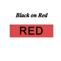 Black  on red