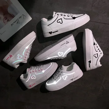 

White shoes women's explosion models wild student flat bottom shoes new 2020 spring net red women's shoes sports shoes