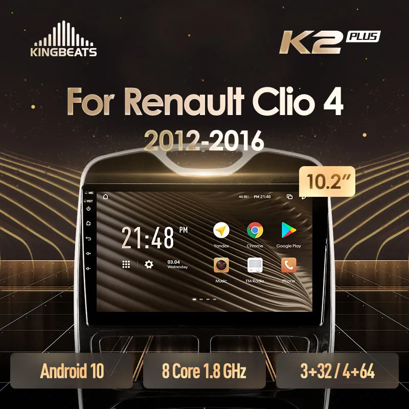 KingBeats штатное головное устройство For Renault Clio 4 BH98 KH98 2012 - 2016 GPS Android 10 автомагнитола