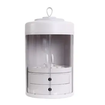 

Rotating Cosmetic Storage Box Dust-proof Desktop Household Portable Vanity Case Mask Skin Care Product Rack Shelf