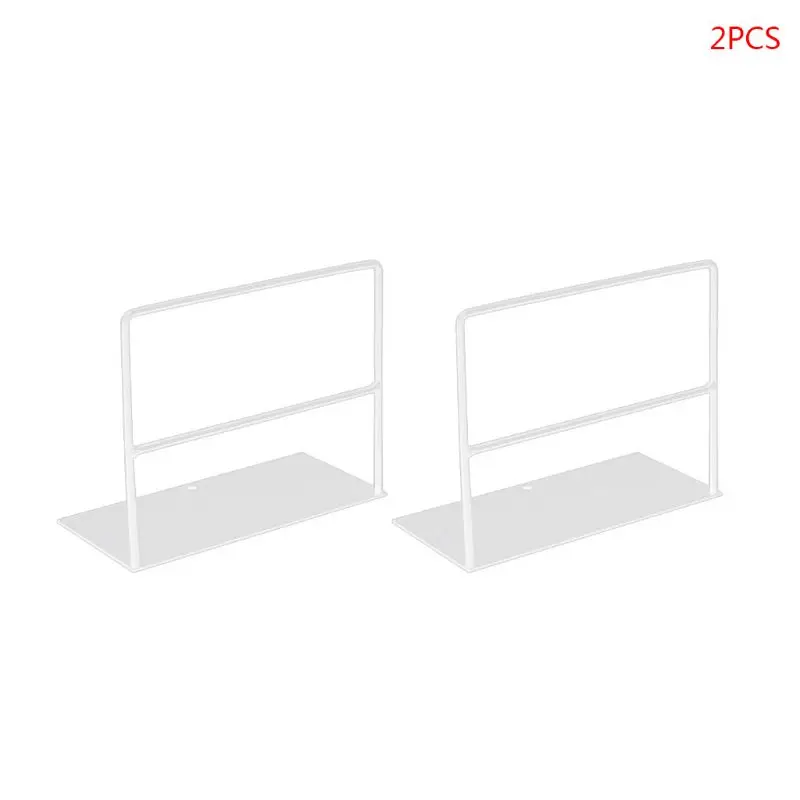 1 Pair Wrought Iron Bookends Book Support Simple Desktop Office Magazine Stand Book Organizer,Book Holder,Book Stand
