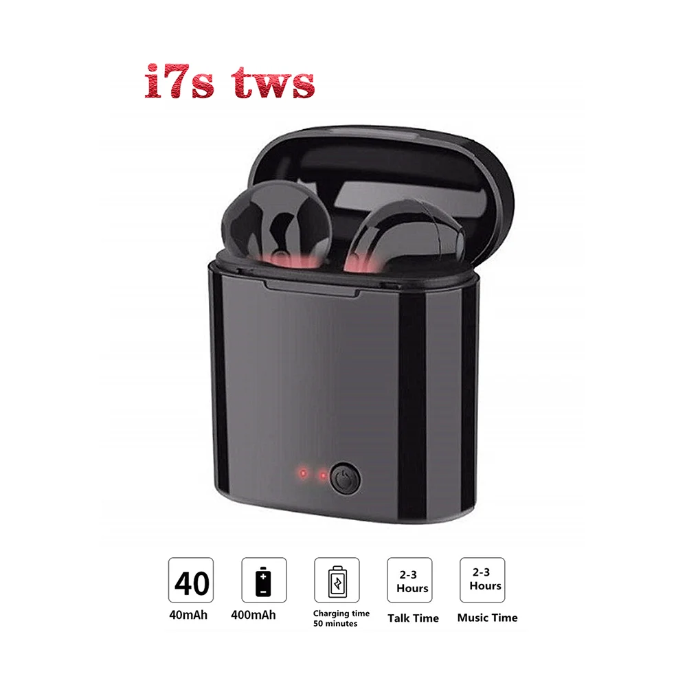 

i7s Tws Bluetooth Earphones Wireless Earbuds 3D Bluetooth 5.0 Sports Handsfree Earphone for iPhone Xiaomi with Charging Box
