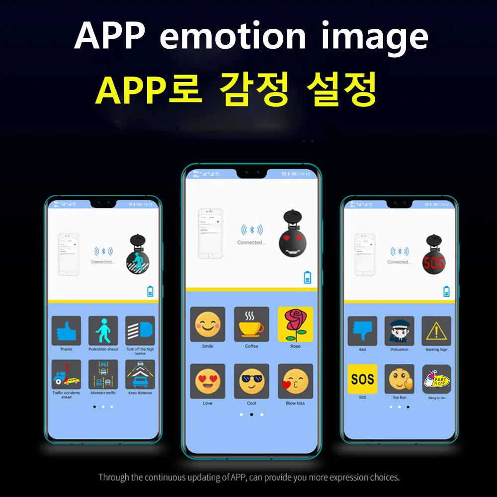 EANOP Bluetooth эмоции изображение светодиодный сообщение Дисплей доска лобового