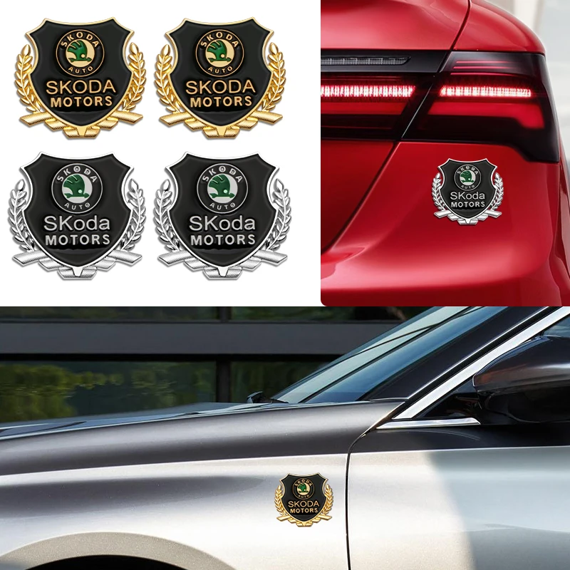 Металлический значок для багажника автомобиля декоративные наклейки Skoda Octavia Kodiaq