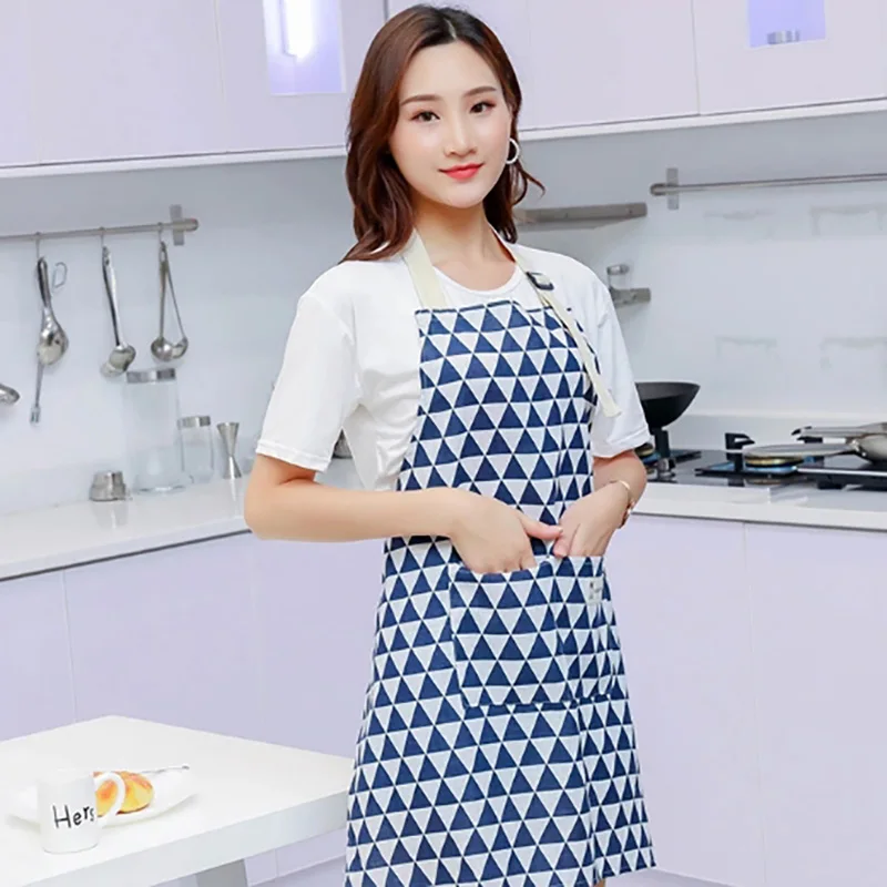 Style O Борода Регулируемый хлопок лен высококачественный кухонный клетчатый фартук для барбекю приготовления выпечки Ресторан бариста флорист Pinafore мужчины женщины - Цвет: Style O