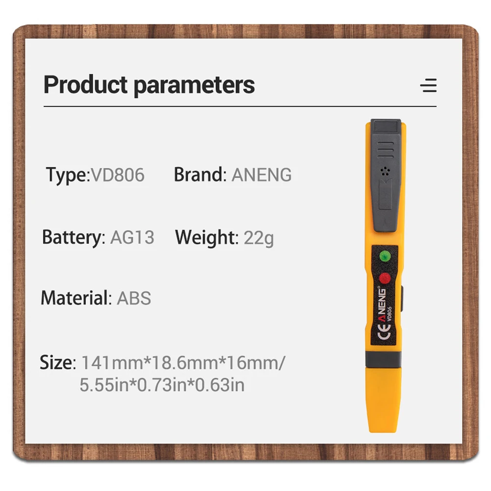Электрический звуковой светильник, Индуктивный измеритель напряжения, измеритель непрерывности, детектор напряжения, компактная ручка, тестер напряжения батареи, карандаш для тестирования ing