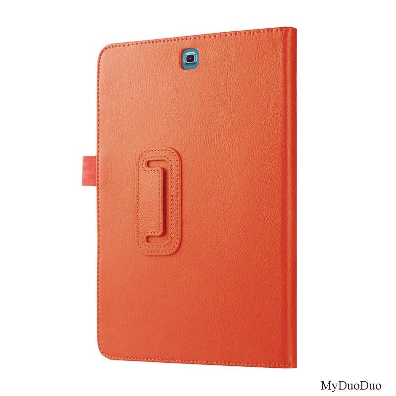 Чехол для планшета для samsung Galaxy Tab A T550 T555 SM-T550 9," Откидная подставка из искусственной кожи, умный чехол, защитная оболочка+ пленка+ стилус - Цвет: orange