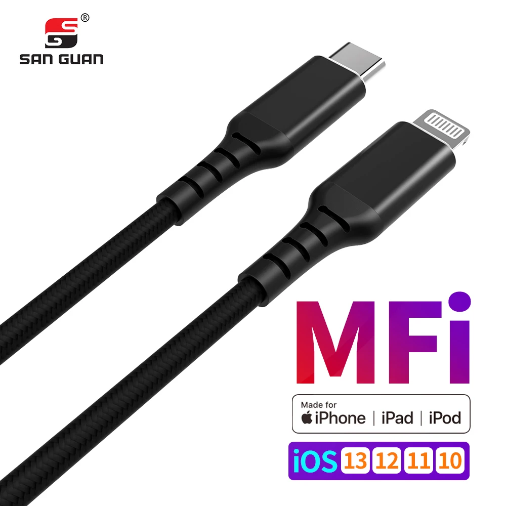 1 м 2 USB C Lightning MFI кабель PD зарядное устройство 18 Вт C94 для iPhone11 Pro X XS XR 8 iPad Mini Air|Кабели