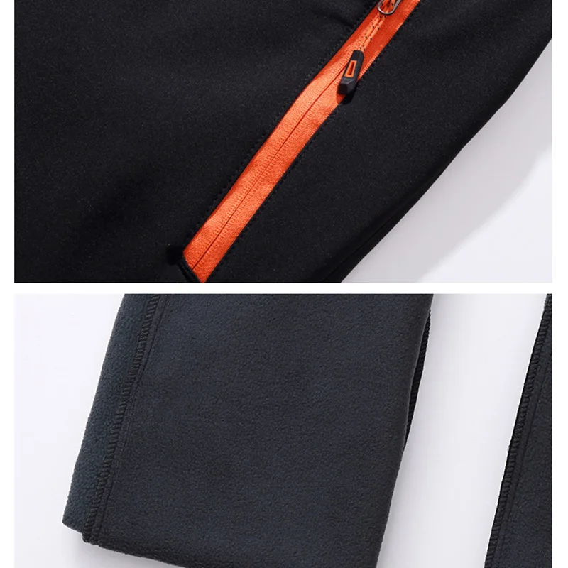 Hiking Pants Thermal Fleece Elastic Softshell Pants Men Women Waterproof Outdoor Sport Trekking Hiking Trousers Skiing Bottoms Customize