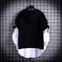 Sweat-shirt à capuche pour hommes, Streetwear décontracté, Y2K, noir, hauts pour hommes, mode coréenne, élégant, Hip Hop, vêtements Anime Dacning 2
