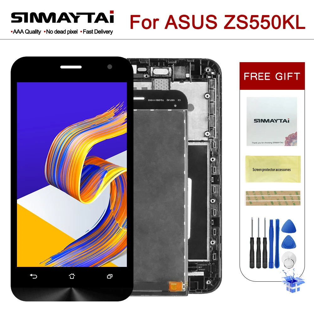 ЖК-дисплей 5 дюйма ZS550KL для Asus Zenfone 3 Deluxe Z01FD панель сенсорный экран датчик стекло в