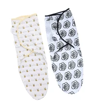 Регулируемое одеяло для пеленания на возраст от 0 до 7 месяцев, детская накидка, лучший подарок для маленькой девочки или мальчика, красивая полосатая дизайнерская пеленка для малышей