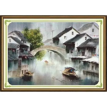 

51167 painting with rhinestones 5D 'in the fog ', 76x55 cm