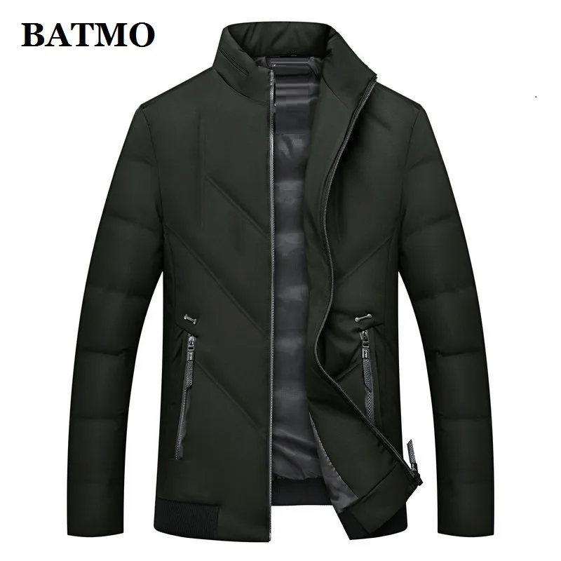 BATMO Новое поступление высокое качество зима 80% белый куртки-пуховики для мужчин, мужская зимняя куртка, плюс-Размер L-4XL 8803 - Цвет: Армейский зеленый