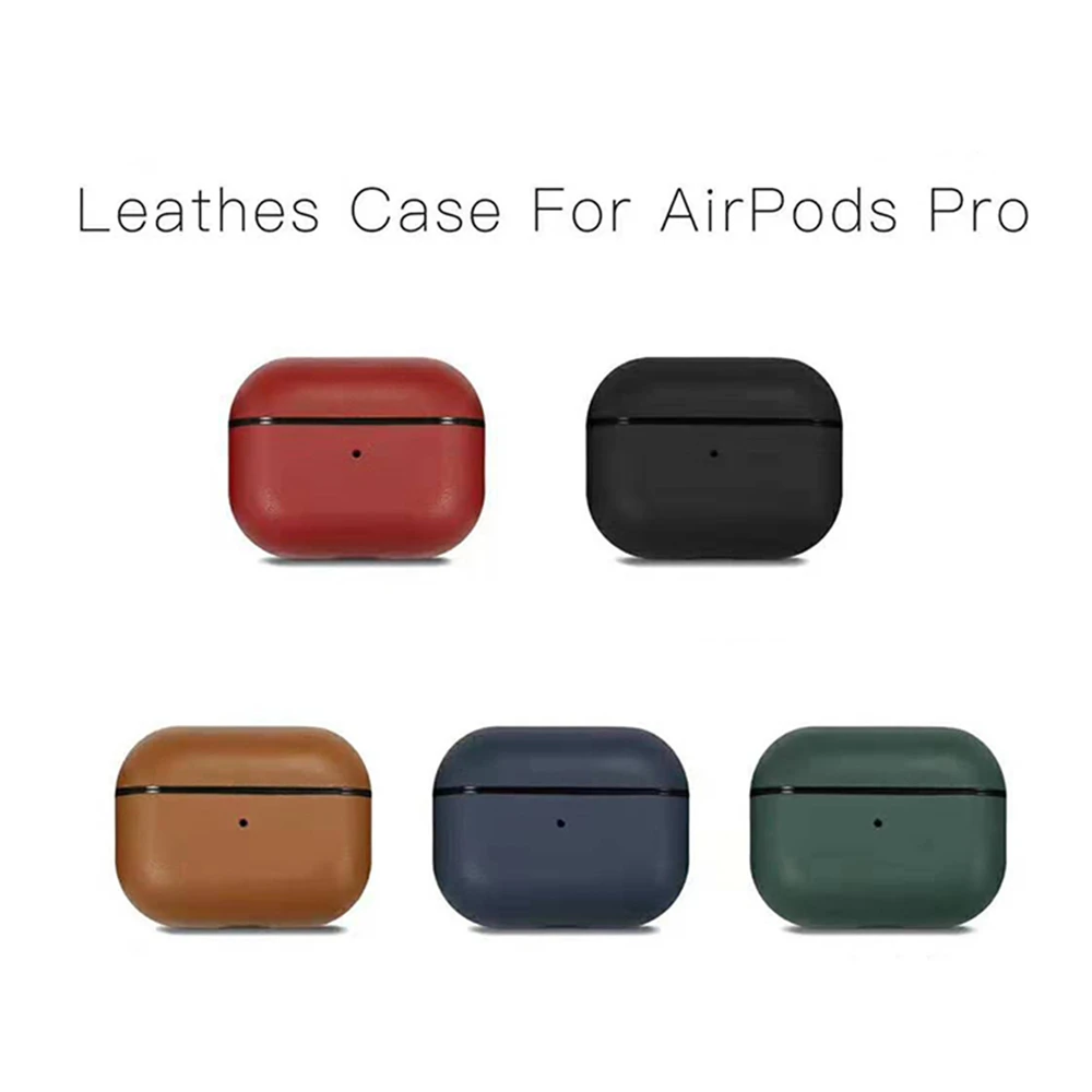 Защитный кожаный чехол для AirPods Pro 2019 наушников с Bluetooth сумка зарядки хранения Air