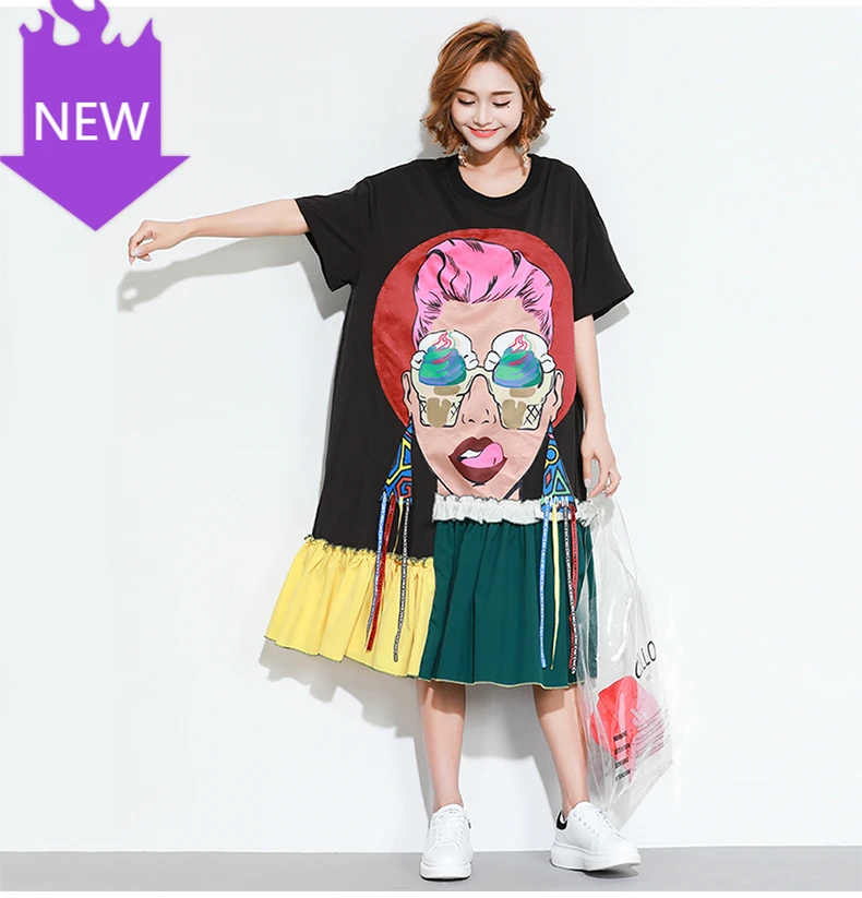 ops Tassel Irregular T Shirt Loose Plus Size Big