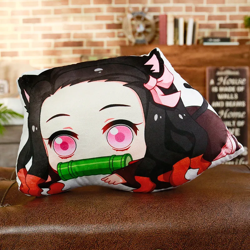 Коричневый Anime Demon Slayer Kimetsu no Yaiba Cosplay Surrounding Kamado Tanjirou Nezuko Agatsuma Zenitsu Tomioka Giyuu Kochou Pillow - Цвет: Коричневый