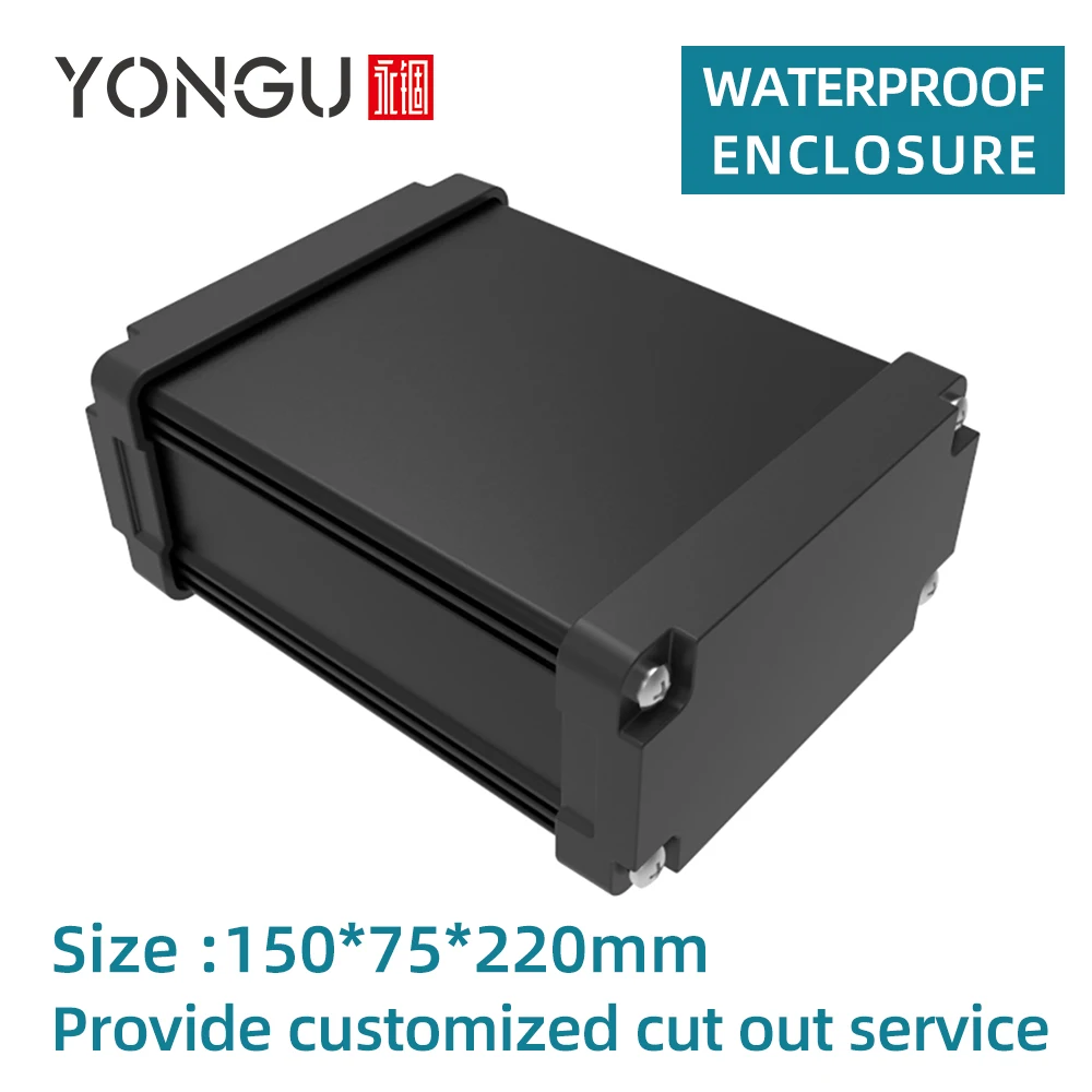 

Case for Eelectronics Waterproof Box Wire terminals Junction Control Box Die Casting Aluminum Enclosure M04 150*75mm