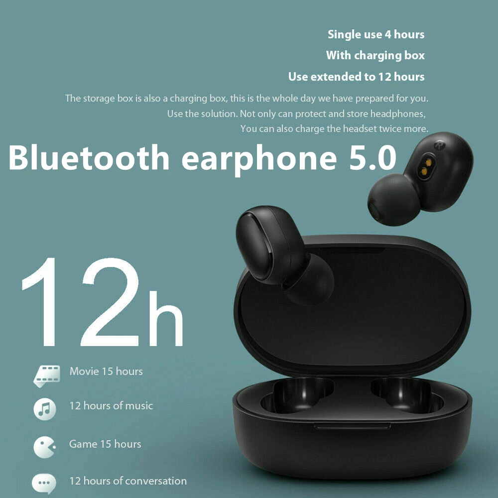 A6s TWS Bluetooth Earphone 5 0 for Redmi Airdots Button Control Waterproof Noise Cancelling Headset gaming PK i7s E6S auriculare