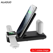 15W 3 in 1 Wireless Charger for iPhone 11 pro/XR/Xs Max/8 Plus Samsung Fast Charging for Apple Watch 5 4 3 2 Airpods pro universal 15w qi wireless charger fast charge 3 0 for iphone x 8 xiaomi apple airpods watch 4 3 2 1 smart touch light holder