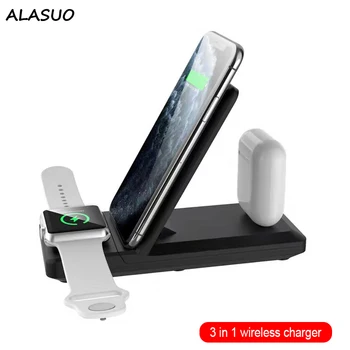 

15W 3 in 1 Wireless Charger for iPhone 11 pro/XR/Xs Max/8 Plus Samsung Fast Charging for Apple Watch 5 4 3 2 Airpods pro