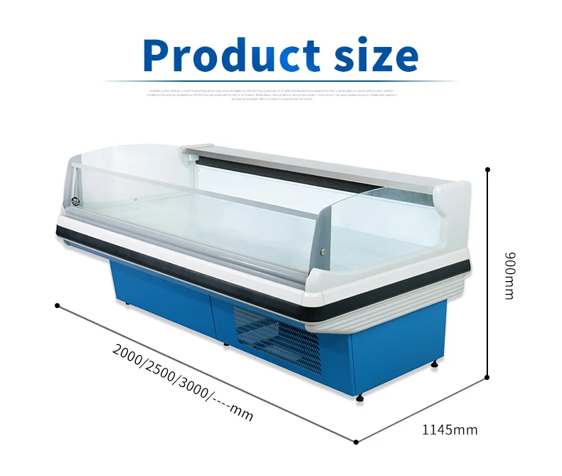 Витрина для свежего мяса морозильная камера/Витрина/открытый чиллер для мясного магазина