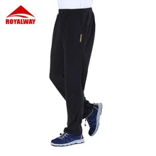 ROYALWAY, мужские спортивные штаны, для бега, тренировок, упражнений, спортивные штаны, для спортзала, фитнеса, мужские Свободные флисовые штаны, RFPM3215G
