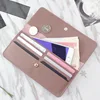 Genuine Leather Women Wallet Fashion Solid Color Coin Purse Multifunctional Cowhide Female Long Women Purses Zipper Card Holder ► Photo 3/6