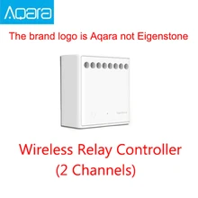 Original Mijia Aqara Two-way control module Wireless Relay Controller 2 channels Work For Mijia APP and Home kit