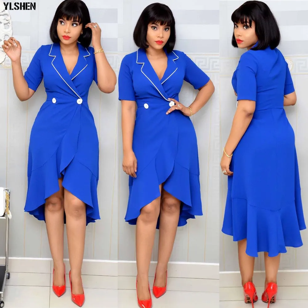 African Dresses for Women Dashiki Ankara Suit Collar African Dress Clothes Sexy New Africa Clothing Robe Africaine Femme 2019 04