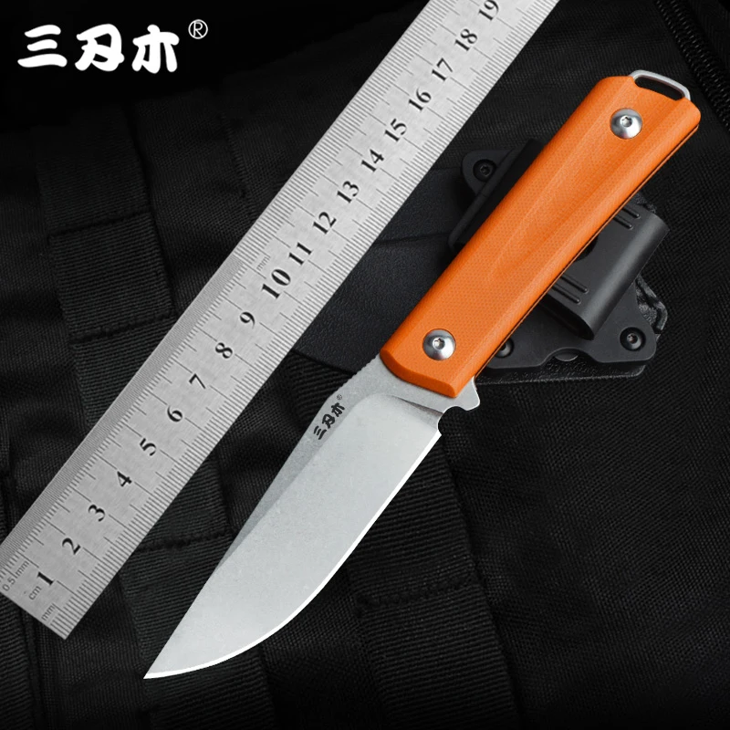 Нож для выживания Sanrenmu S611 с фиксированным лезвием рукоятка G10 из нержавеющей