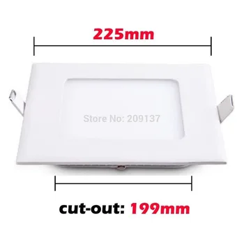 

ultra-thin recessed led ceiling lights panel led 18w lamps for home 110V 120V 220V 230V 240V white light 10pcs/lot