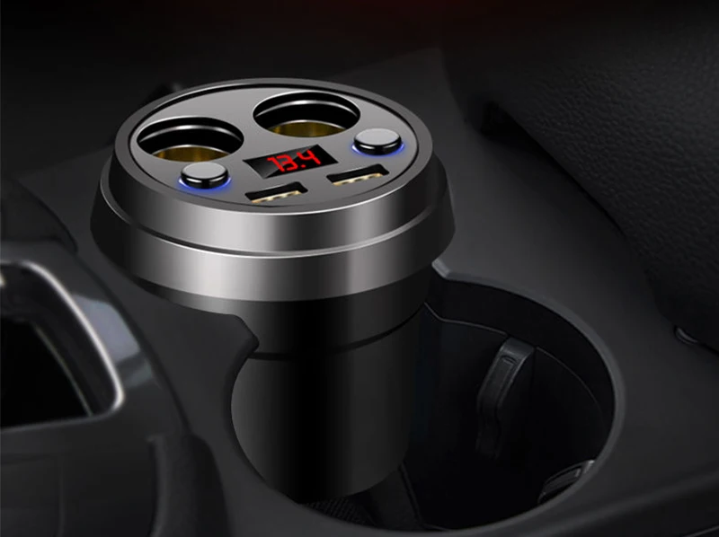 12 V-24 V Dual USB Автомобильное зарядное устройство разветвитель автомобильного прикуривателя розетка Зарядное устройство адаптер светодиодный 3.1A обнаружения для телефона MP3 DVR аксессуары