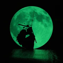 Funlife простые настенные часы нового стиля ночник Луна водонепроницаемые декоративные настенные часы живопись часы