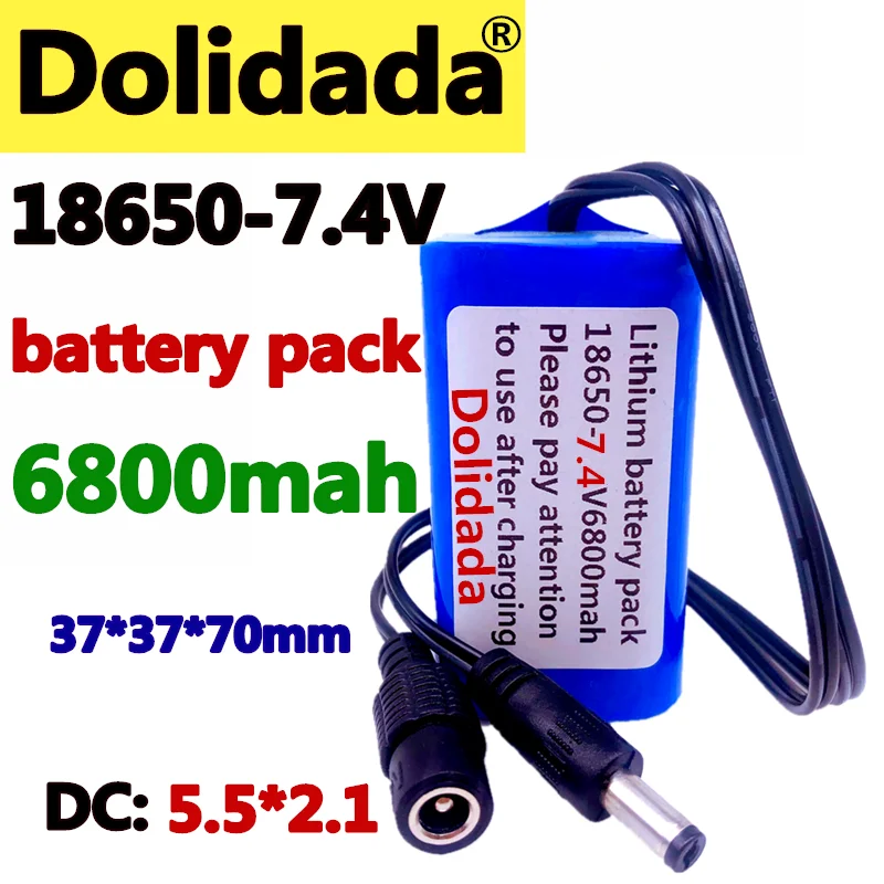 Dolidada защита 7 4 в 6800 мА/ч 8 18650 литий ионный аккумулятор велосипедные фары передняя