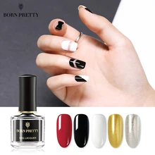 BORN PRETTY красочный лак для ногтей 6 мл черный красный белый лак для ногтей лак на масляной основе Лайк для дизайна ногтей натуральный сухой