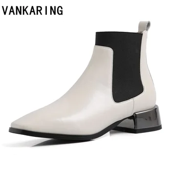 

2019 women ankle boots rubber thick high heel elastic band slip on antiskid bottom platform ladies shoes pumps sapato feminino