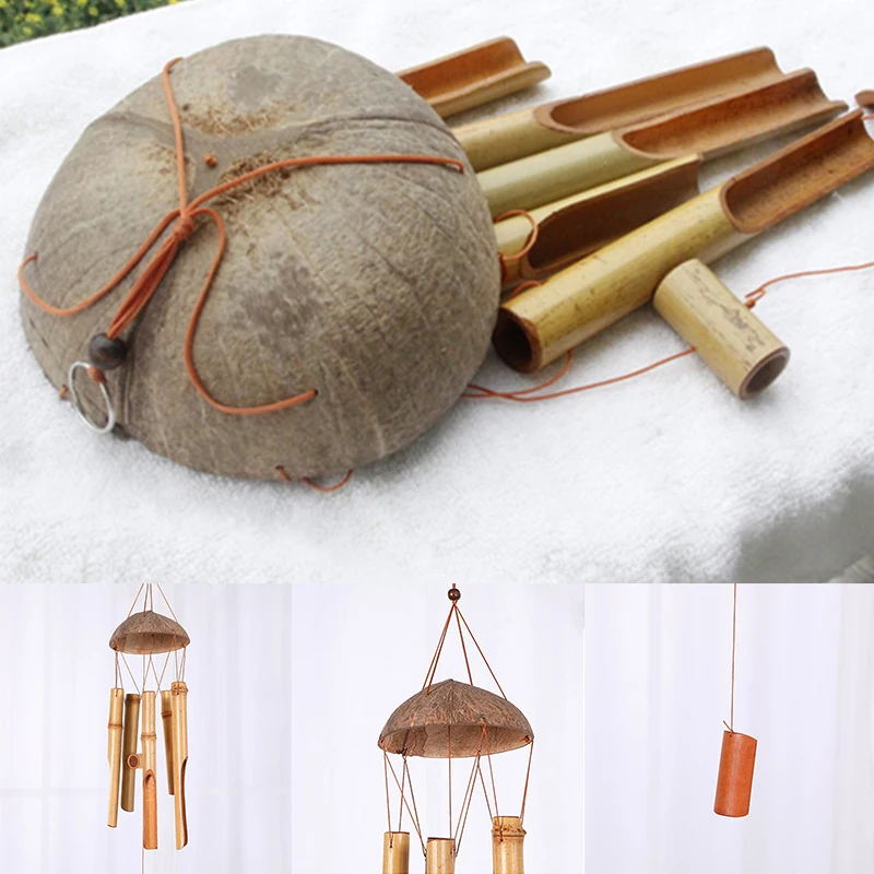 Bamboo wind chimes Wooden wind chimes Bamboo and coconut wind chimes Wind chimes Wind chimes Wind bells 4