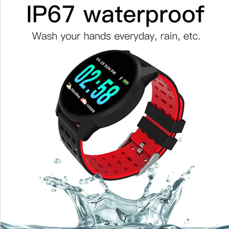 

Fitness Tracker Smart Bracelet Blood Pressure Measurement Watch Waterproof IP67 Heart Rate Monitor Fitness Bracelet Women Men
