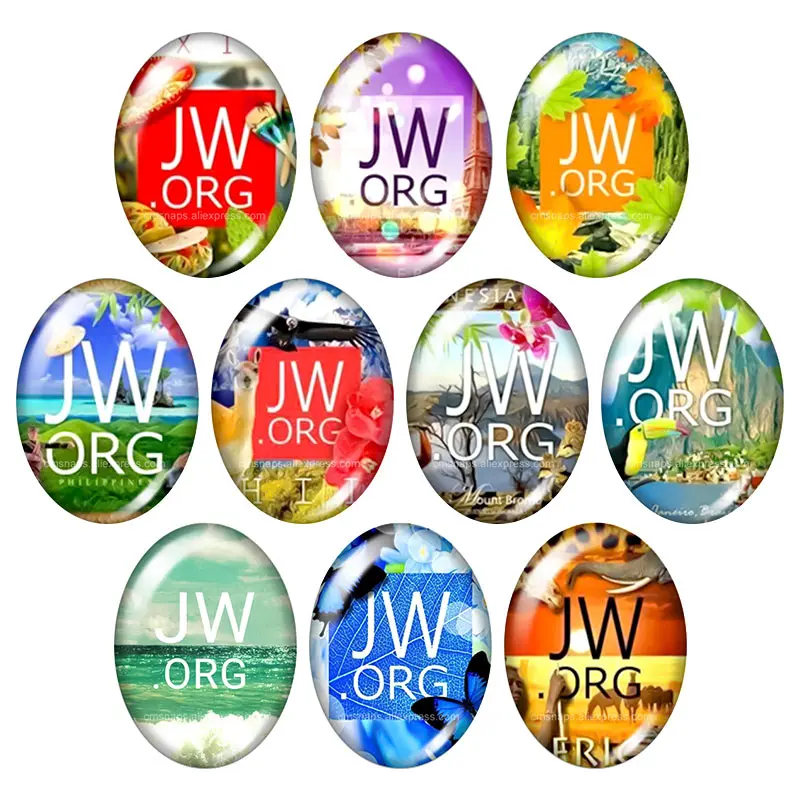 JW.ORG Jehovah's Witnesses JW the Bible Love Oval 18x25mm/30x40mm mixed photo glass cabochon demo flat back Jewelry findings