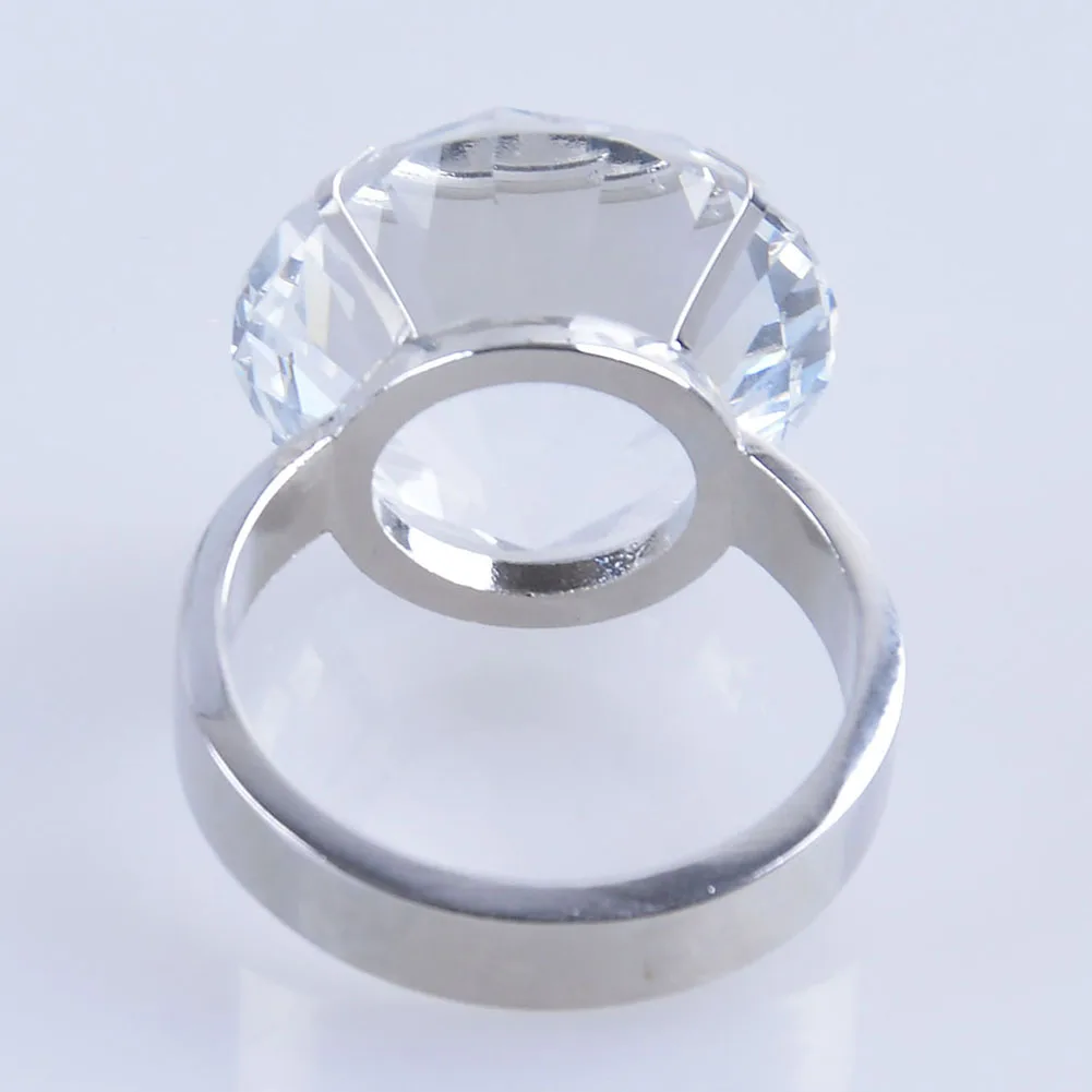 80mm Home Crystal Glass Souvenirs Marriage Artificial Napkin Holder Gifts Wedding Decoration Proposal Props Party Diamond Ring | Дом и сад