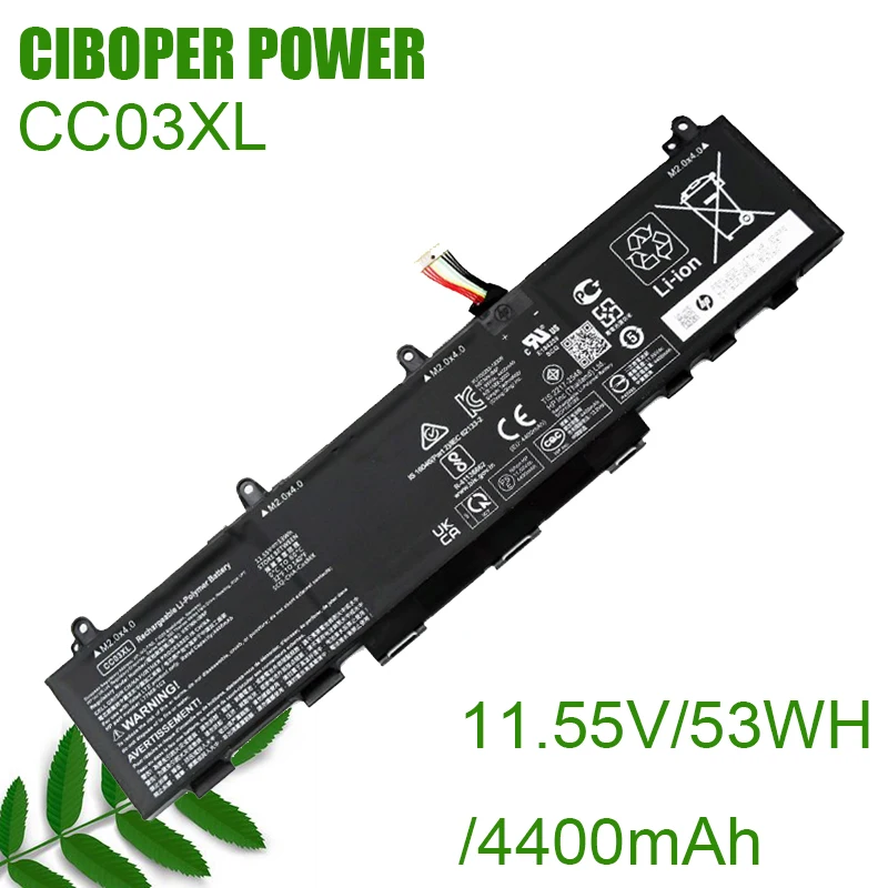 Bateria do Portátil cp para Elitebook Cc03xl 53wh 4400mah 830 835 840 845 g7 Hstnn-lb8q Ib9h B9f L776061c2 421 L7855005