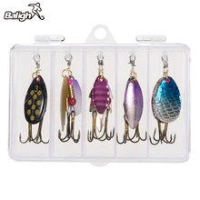 

Balight 10pcs/lot Fishing Spoon Lures Spinner Hard Bait 2.5-4g Fishing Wobbler Metal Baits Spinnerbait Artificial Free with Box