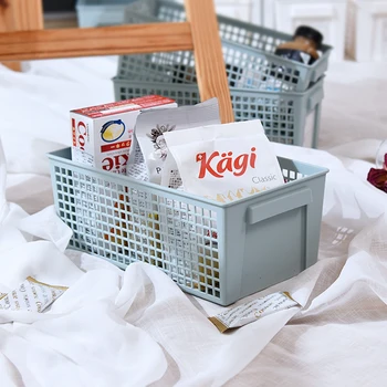 

Hollow Storage Basket Rectangle Storage Box With Lid Hollow Imitation Rattan Basket Kitchen Organizer Kitchen Storage Tools