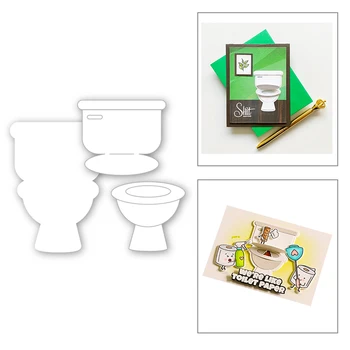 

2020 New Toilet Slider Embossing Metal Cutting Dies For Decoration Album Scrapbooking Greeting Card Paper Craft Making No Stamps