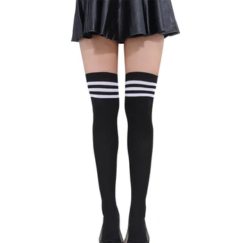 

Sexy Socks Striped Long Socks Women Long Stockings Warm Thigh High Ladies Girls New Fashion Striped Knee Sock