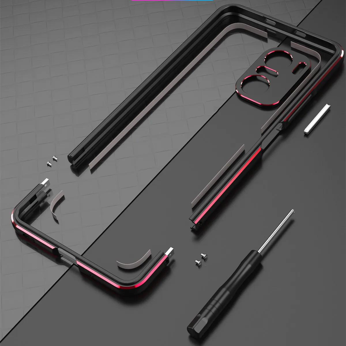 Чехол для Xiaomi Redmi K40/ K40 Pro/POCOPHONE POCO F3 Mi 11i Алюминиевый металлический бампер тонкий