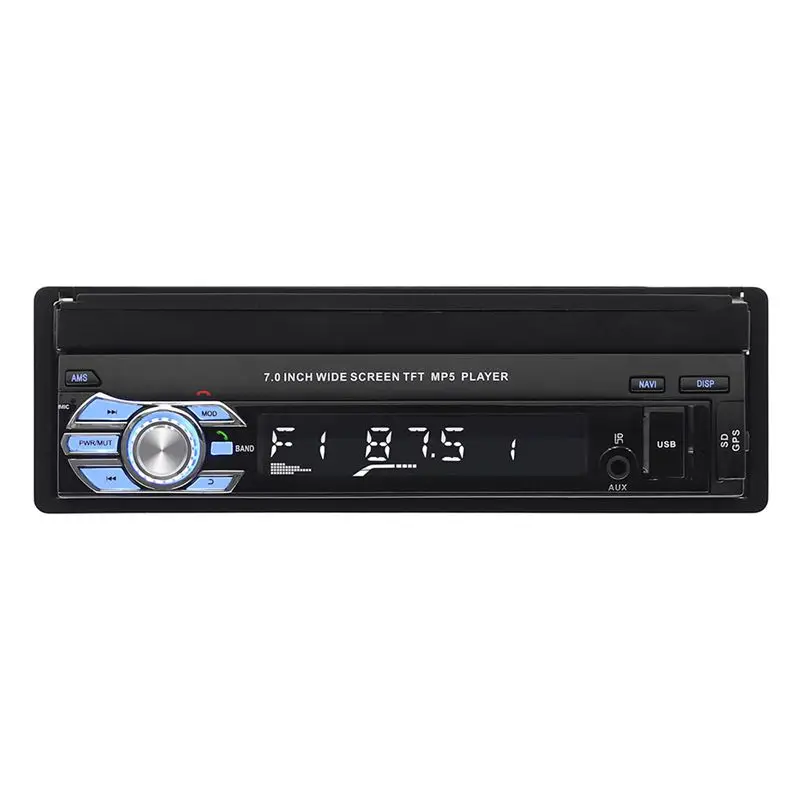 Универсальный 1 Din Автомобильный мультимедийный плеер Авто Аудио Стерео FM радио Gps навигация Bluetooth 7 дюймов HD выдвижной Авторадио AU